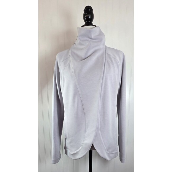 Lululemon Rulu Rally Wrap Lavender Long Sleeve Mock Neck Cardigan Womens Size 6 - Picture 4 of 14